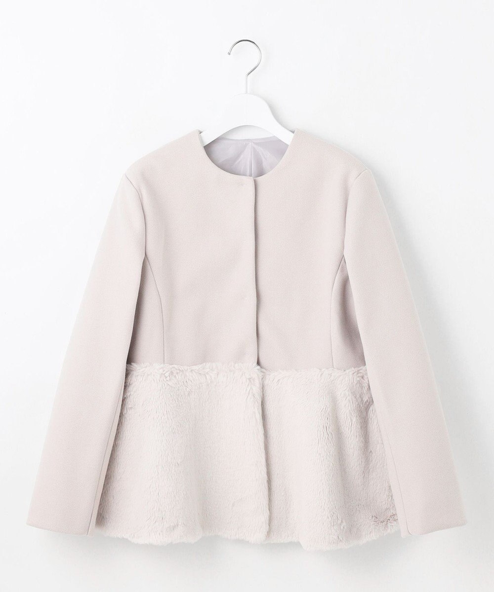 Feroux ペプラムファー ジャケット 