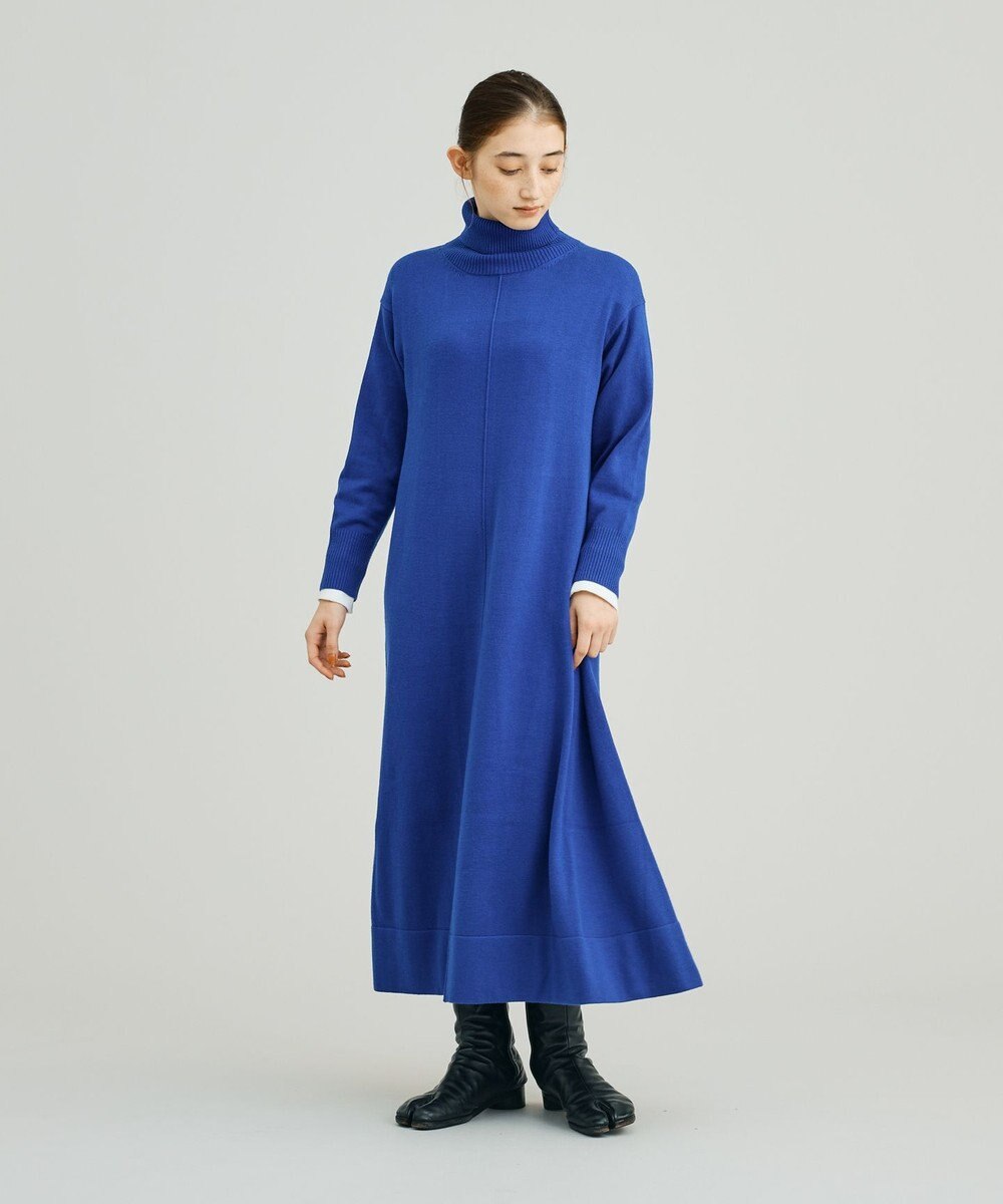 J.PRESS YORK STREET 【WOMEN】ANTI PILLING WOOL Aラインニットワンピース 