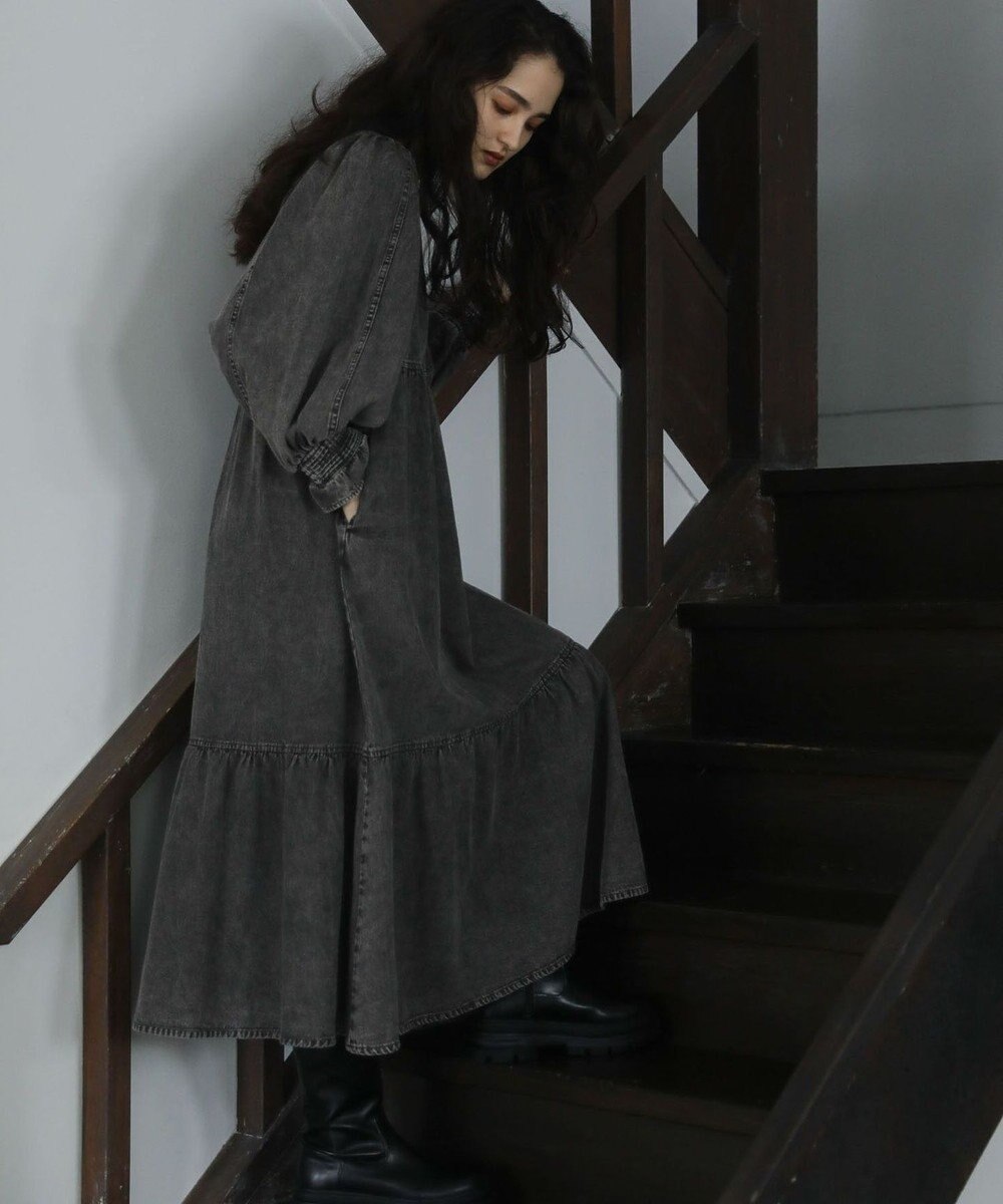 Green Parks ■ＥＳＣＡＲ　デニムピンタックカフスワンピース 