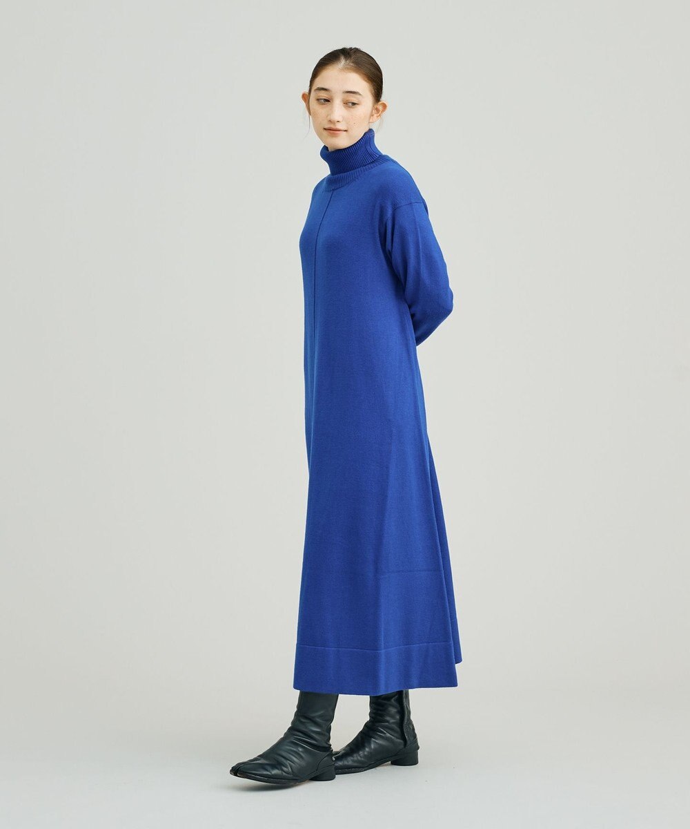 J.PRESS YORK STREET 【WOMEN】ANTI PILLING WOOL Aラインニットワンピース 