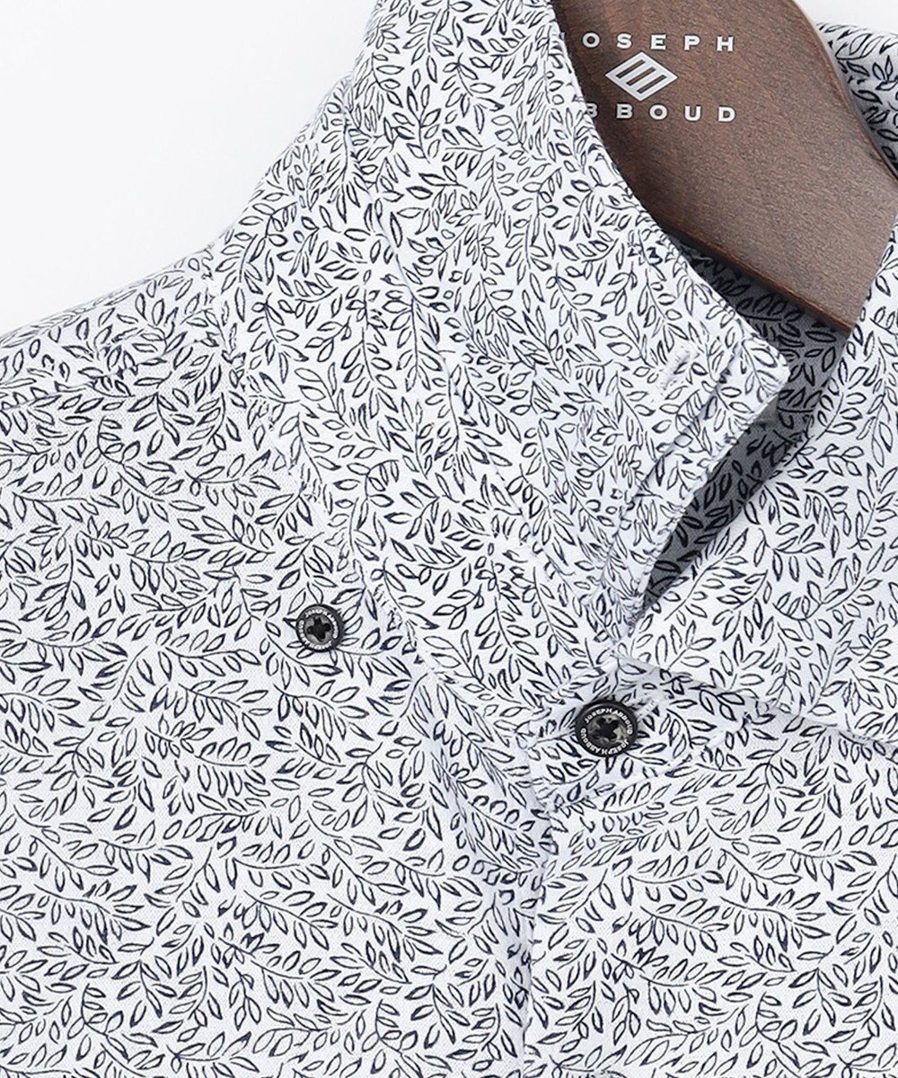 JOSEPH ABBOUD 【ジャージー素材・ストレッチ】 ECO コットンプリントジャージーシャツ 