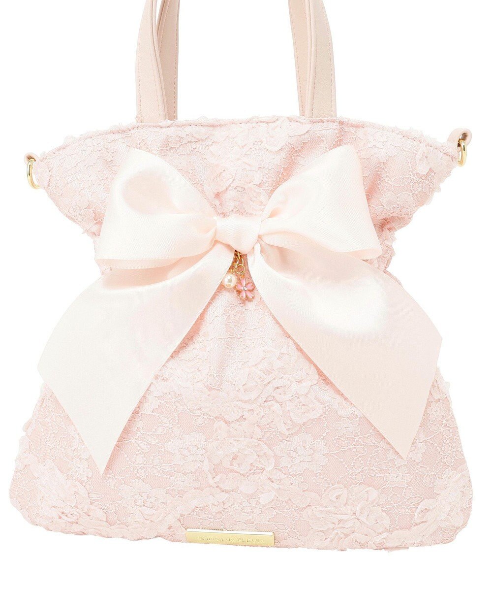 Maison de FLEUR 桜リボン2Wayトートバッグ 