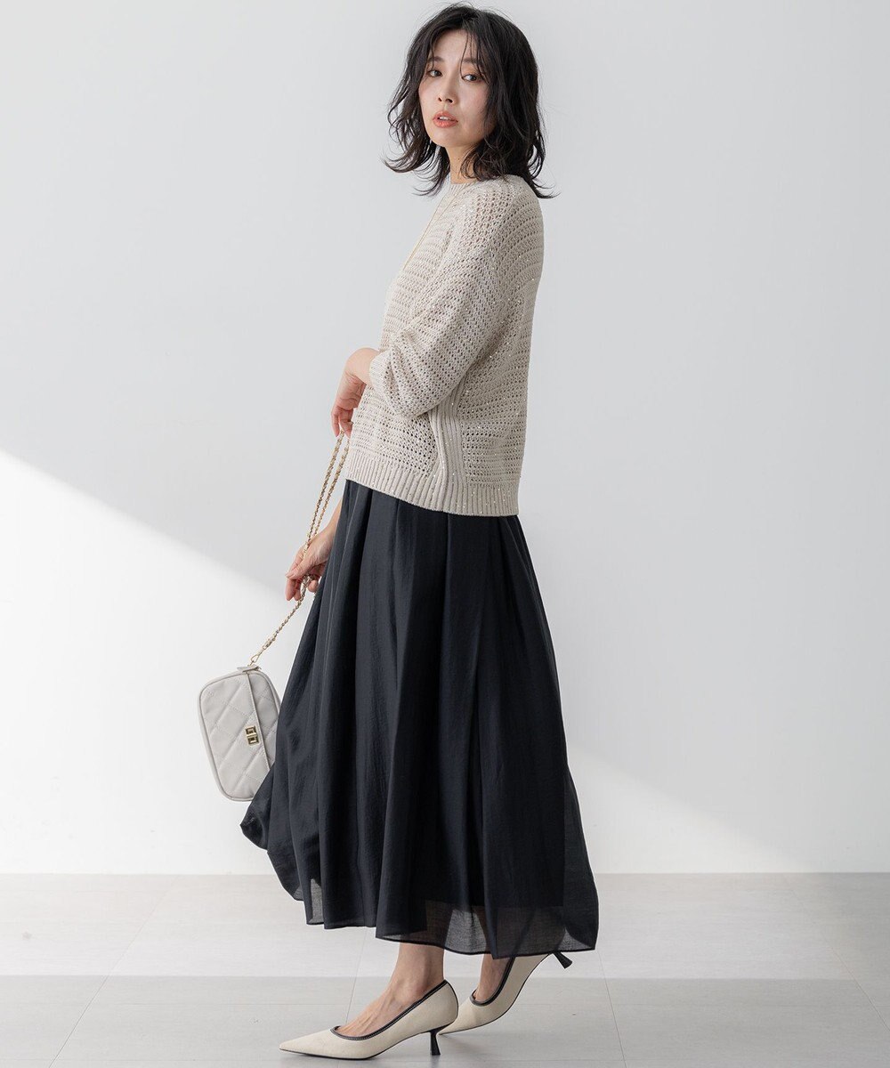 23区 S 【WEB&一部店舗限定/洗える】ライトシアーミクスチャー スカート 