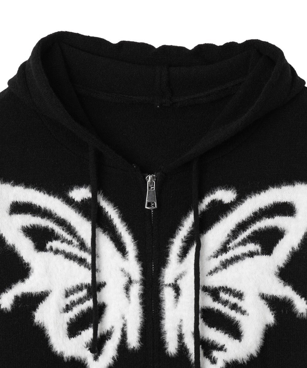 WEGO バタフライWジップシャギーパーカー 