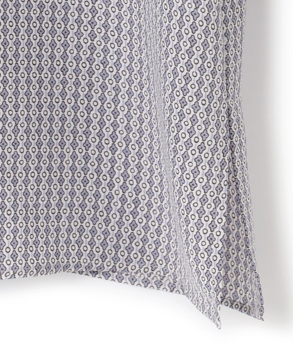 23区 L 【洗える】ヴィンテージ プリント ピンタック ブラウス 