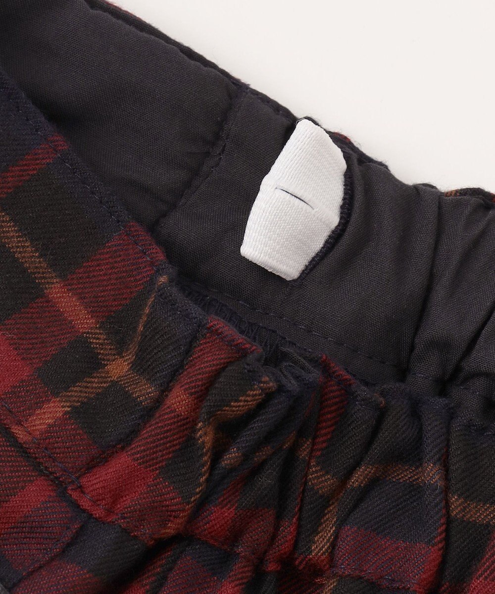 ANY KIDS チェック柄 プリーツ キュロット 