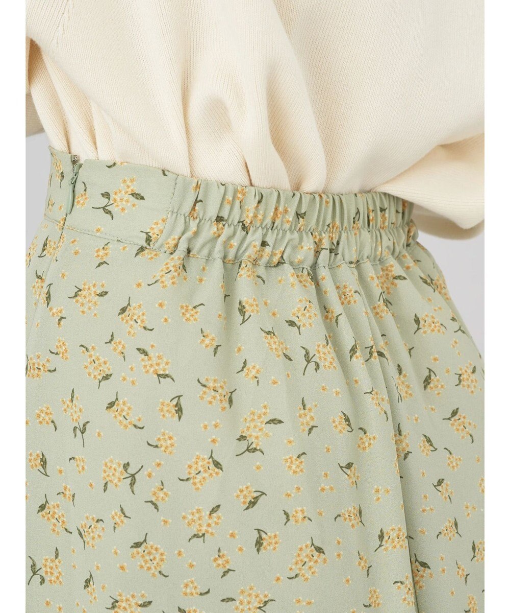 earth music&ecology キンモクセイ柄フレアスカート 