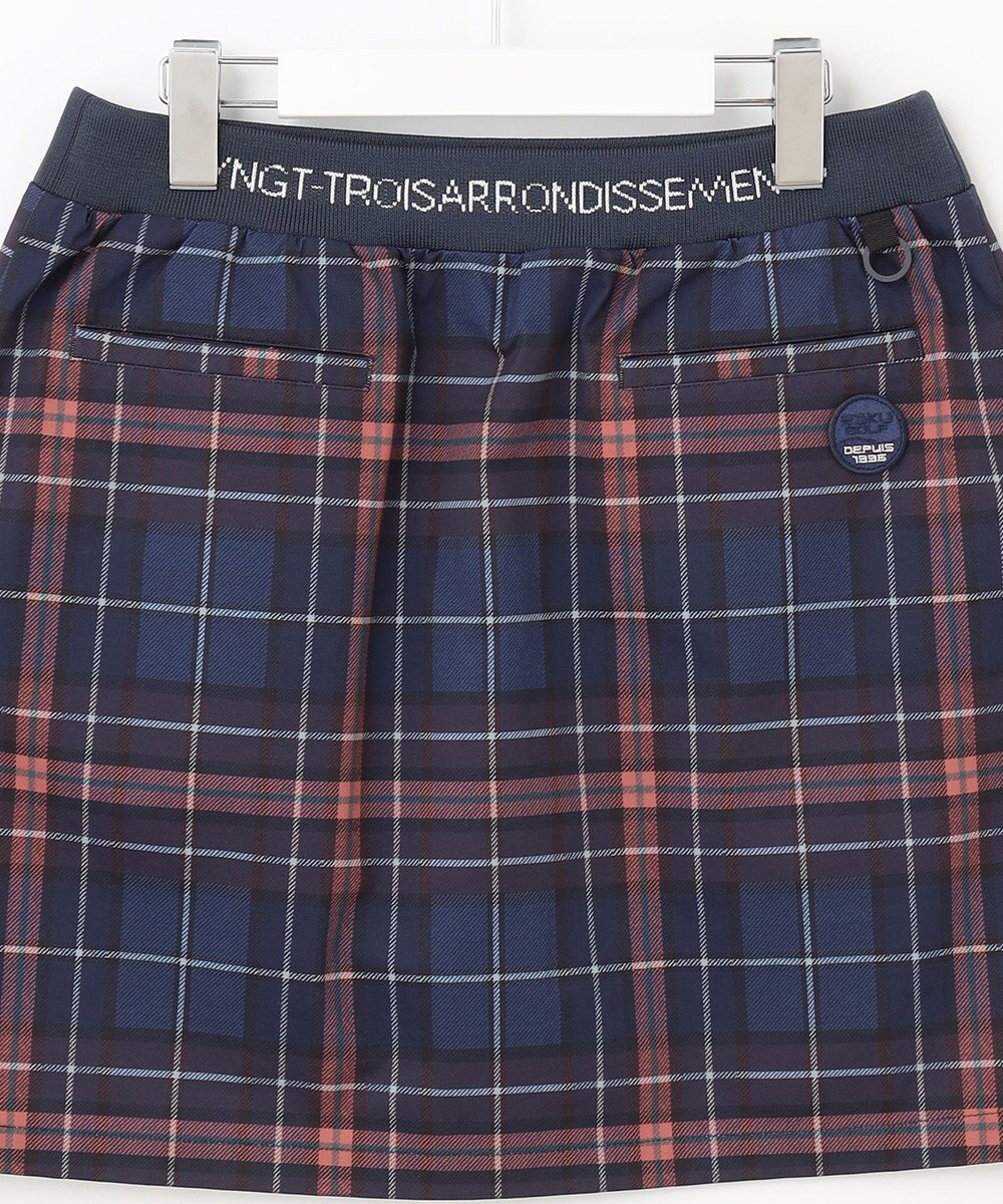23区GOLF クラシカルで上品！【WOMEN】【ストレッチ・撥水】チェック柄 台形スカート 