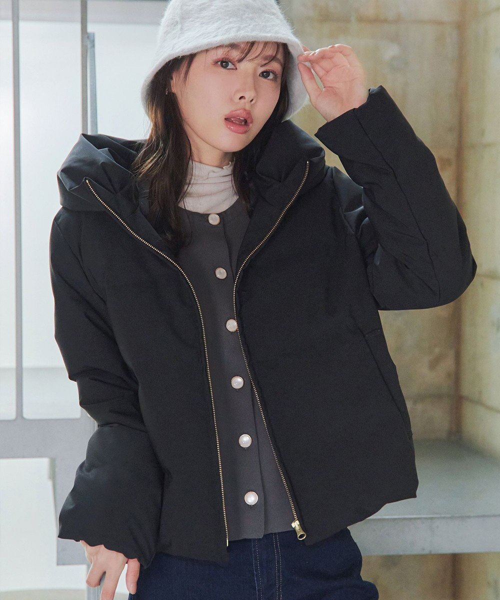 Tiaclasse L 【洗える】スポンジニットパールボタンカーディガン 