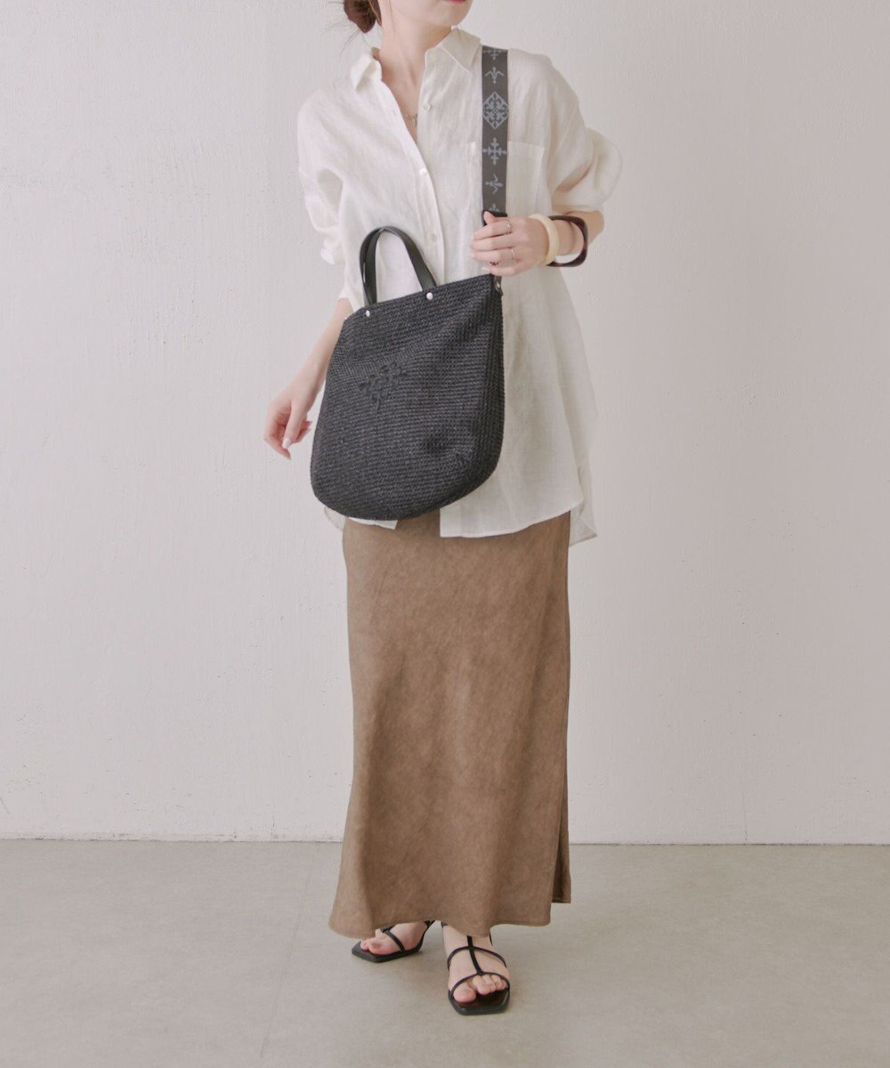 russet スリム2WAYトートバッグ <ナイロンラフィア>(CE-1717-WEB) 