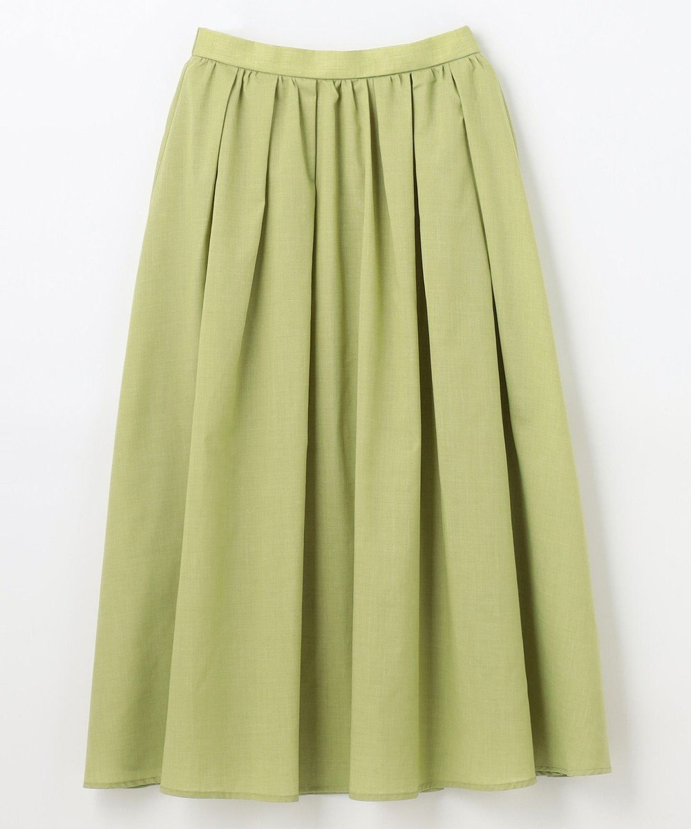 ANY 【ウエストゴム】シャンブレーライクフレアスカート 