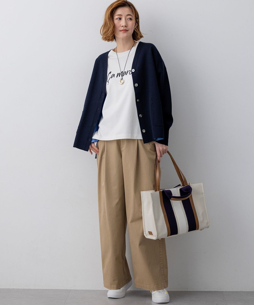 23区 【先行予約】バイカラーダブルフェイス ニット カーディガン 