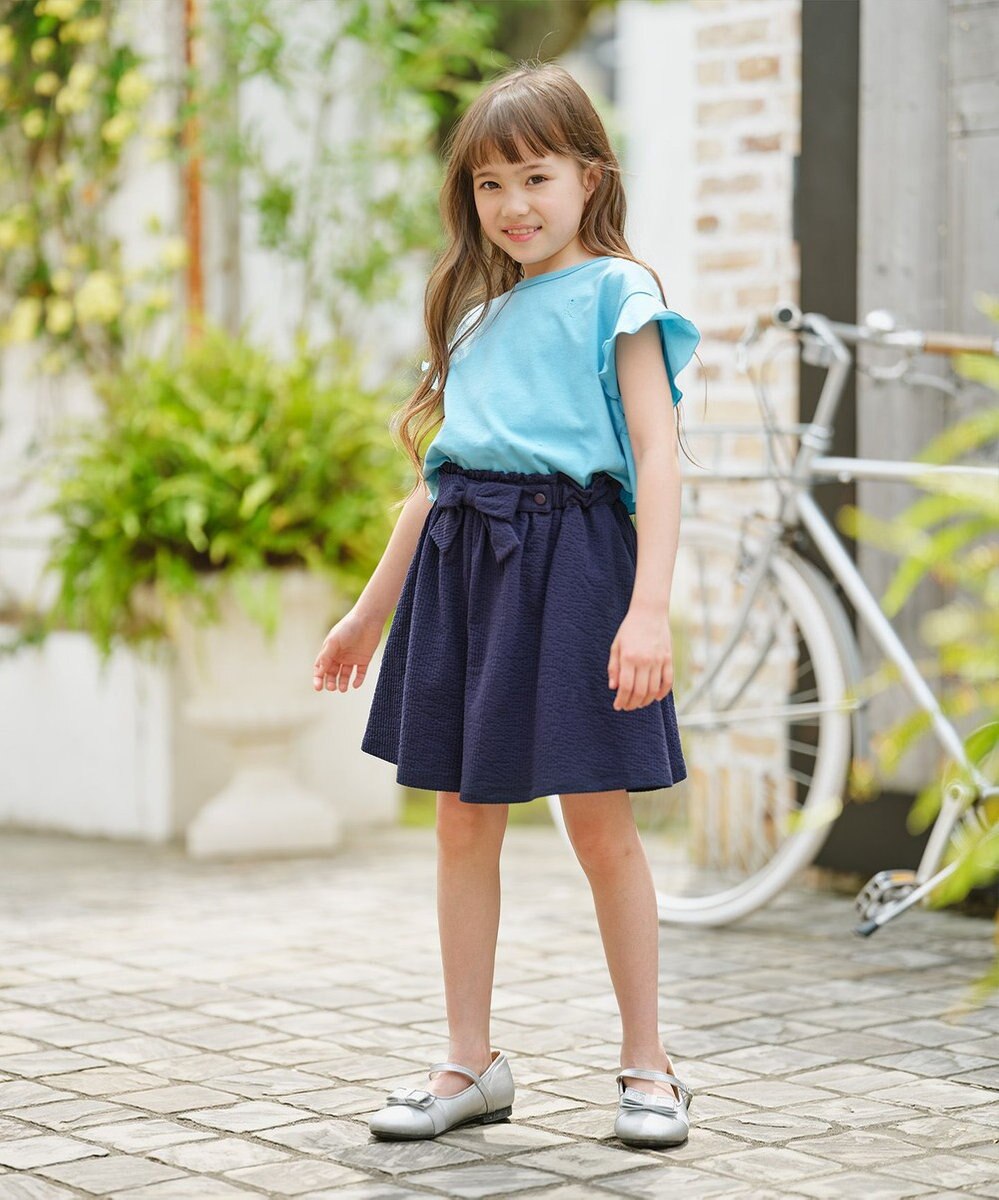 組曲 KIDS 【150-160㎝】サッカーストライプ キュロット 