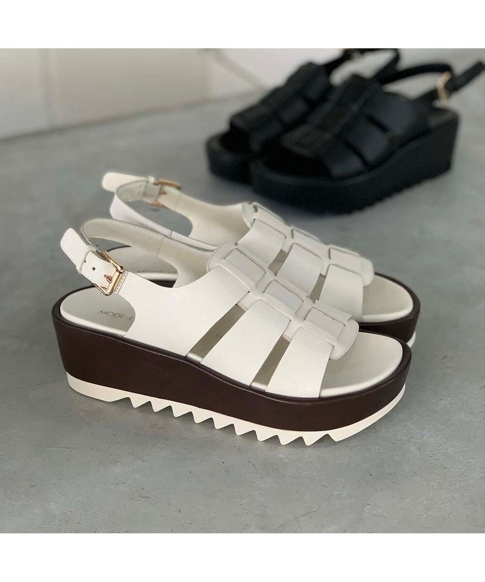 MODE ET JACOMO <MODE ET JACOMO>厚底グルカデザインウエッジサンダル 