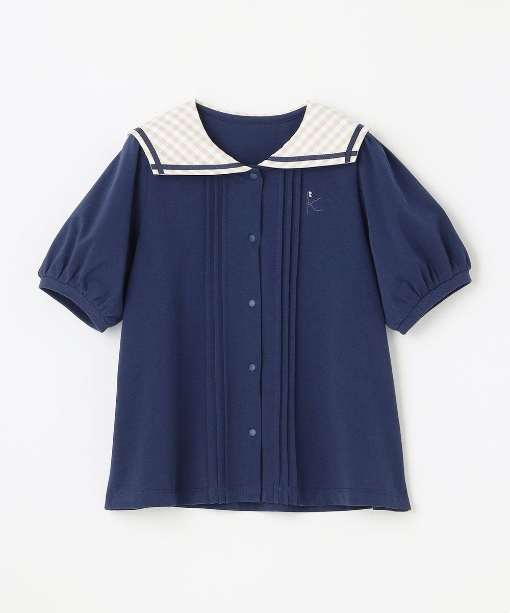 組曲 KIDS 【110-140㎝】ギンガムセーラー ブラウス 