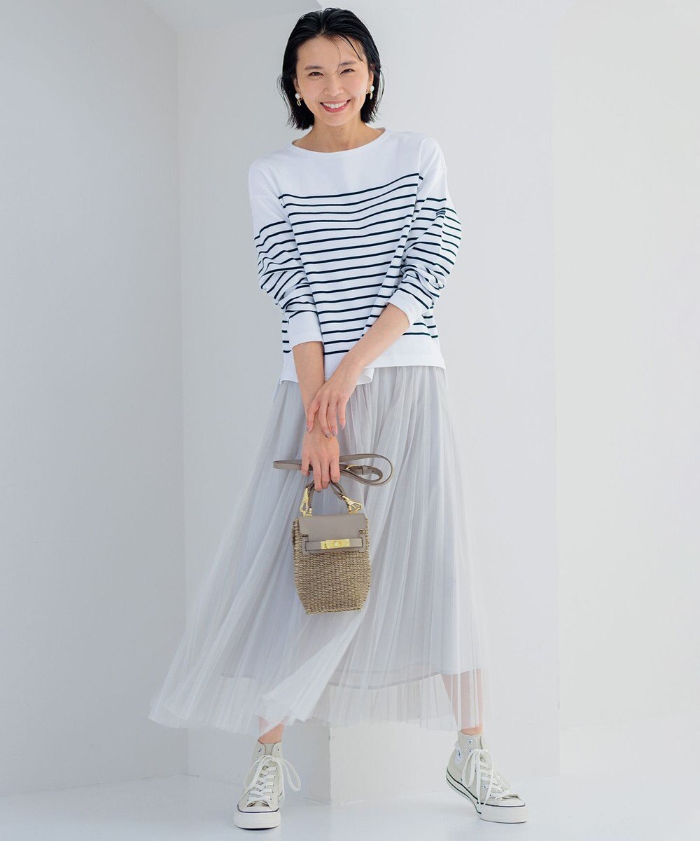 23区 L 【洗える】チュール プリーツ スカート 