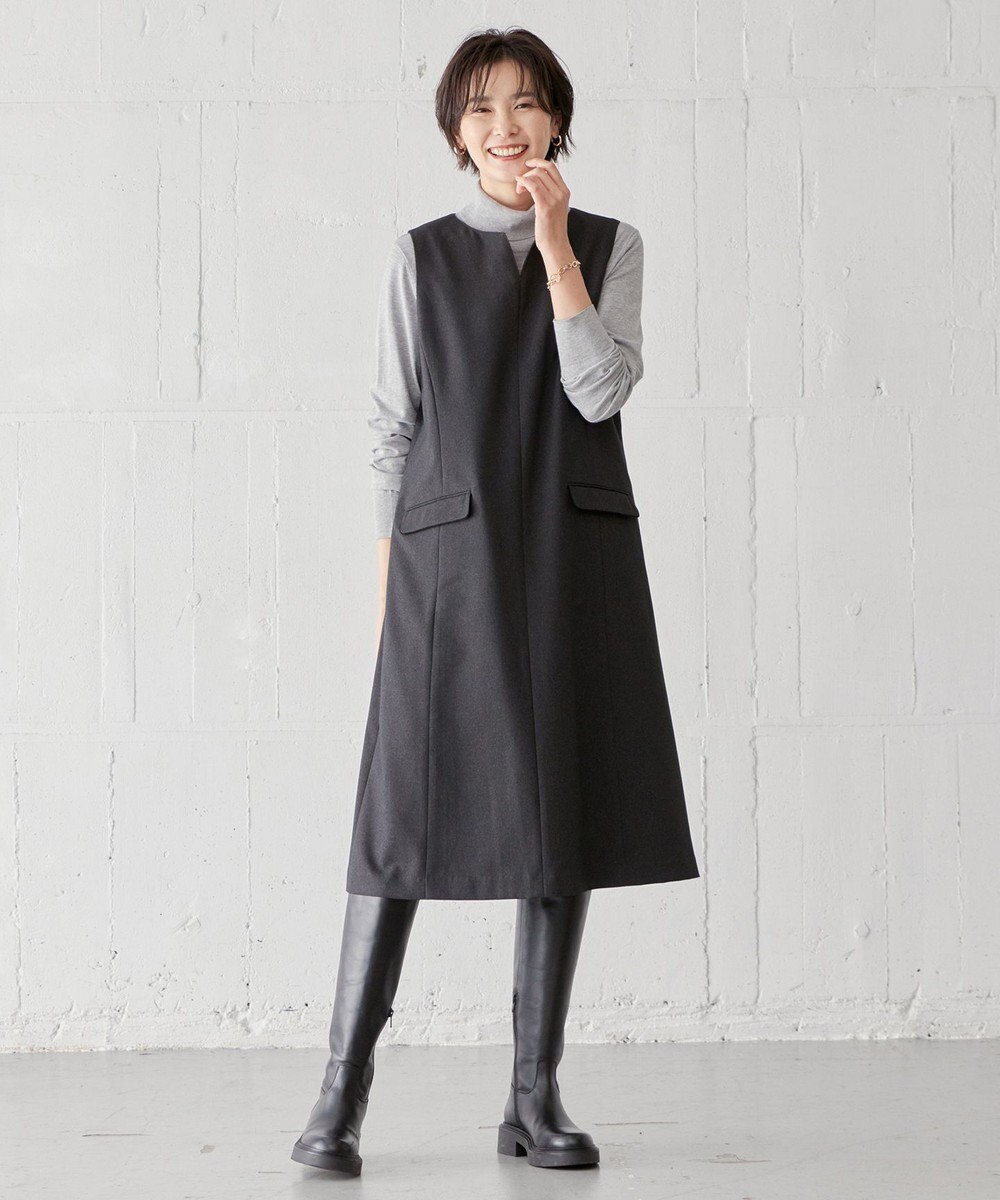 J.PRESS LADIES LANTECシャークスキン ジャンパースカート 