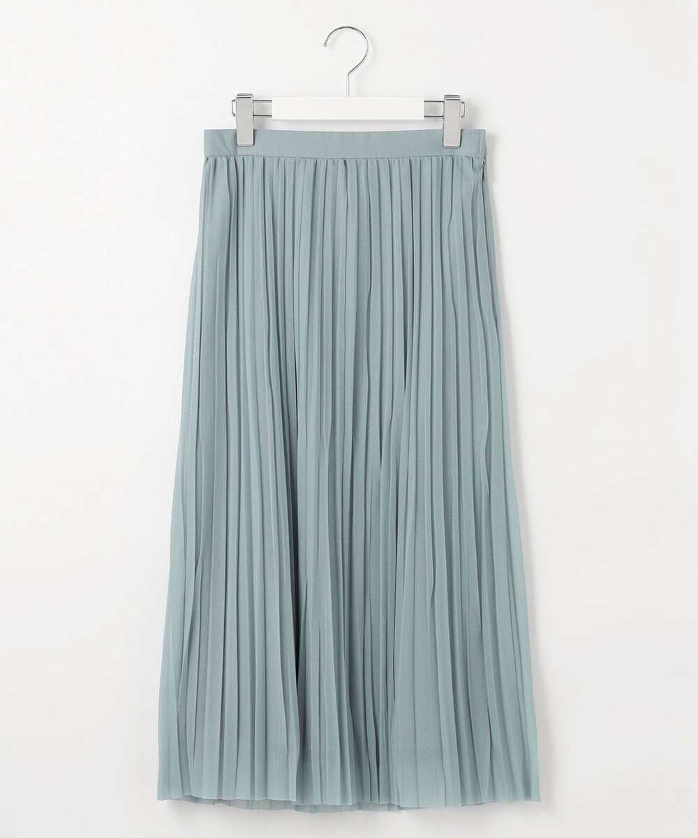 J.PRESS LADIES L 【洗える】オーガンジートリコット プリーツ スカート 