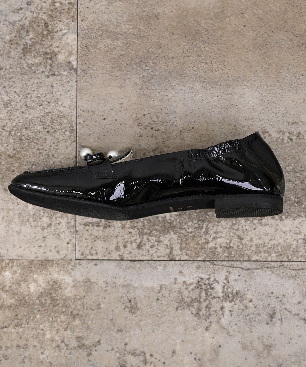 nouvelleRobe Oū 【本革・高反発】Square スクエアトゥ パール付きモカシン 