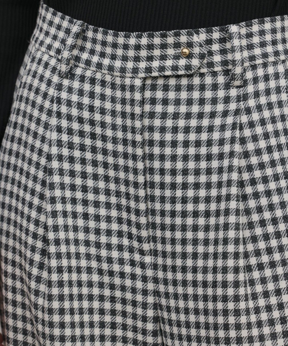 GRACE CONTINENTAL ロールアップギンガムパンツ 