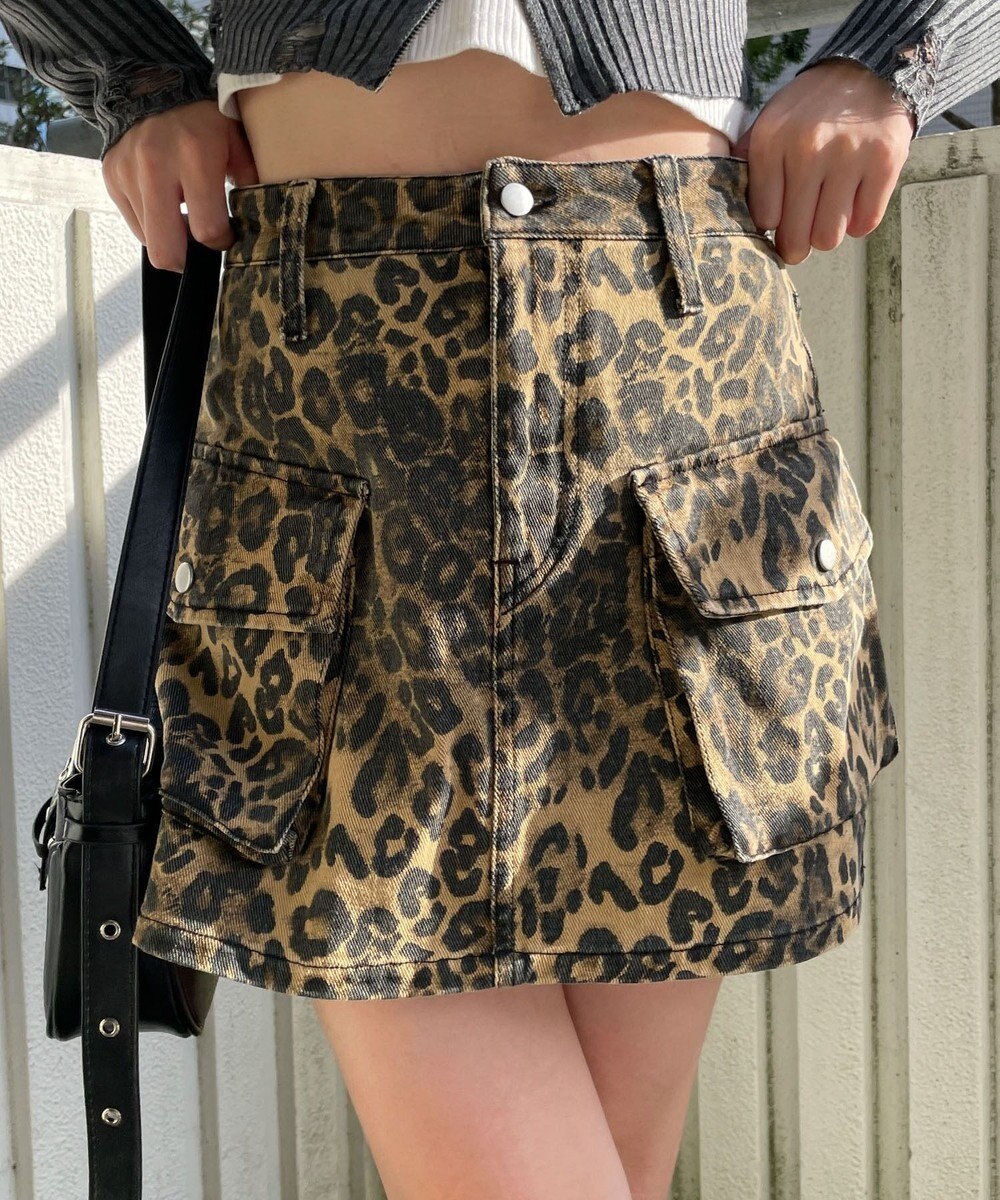 WEGO ヴィンテージウォッシュカーゴミニスカート 