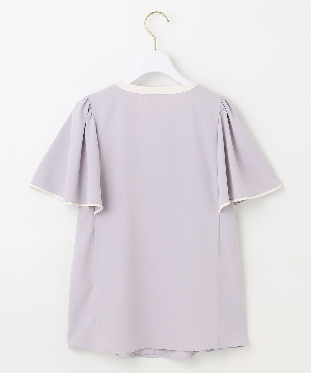 ANY SIS L 【洗える】2WAYバイカラーフレア ブラウス 