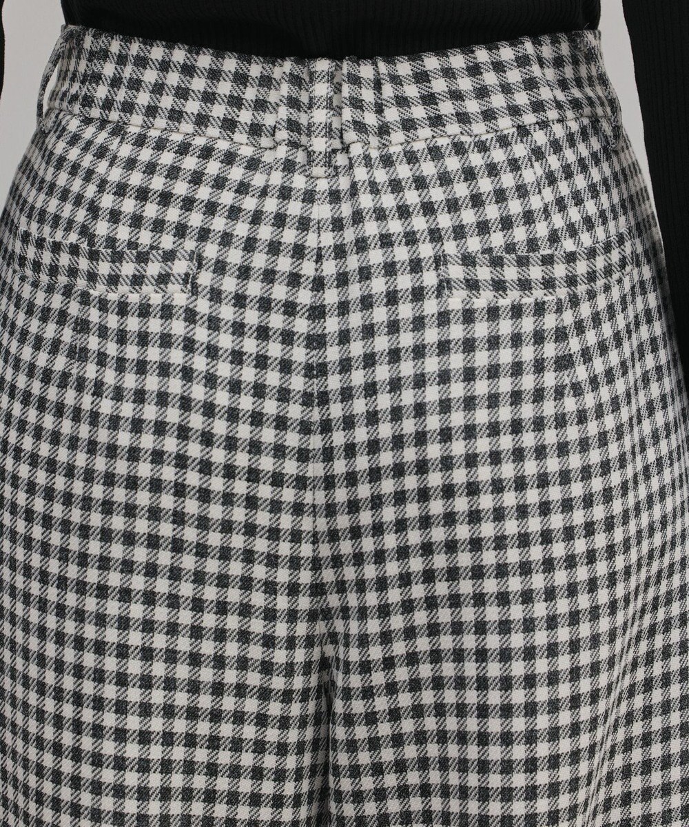 GRACE CONTINENTAL ロールアップギンガムパンツ 