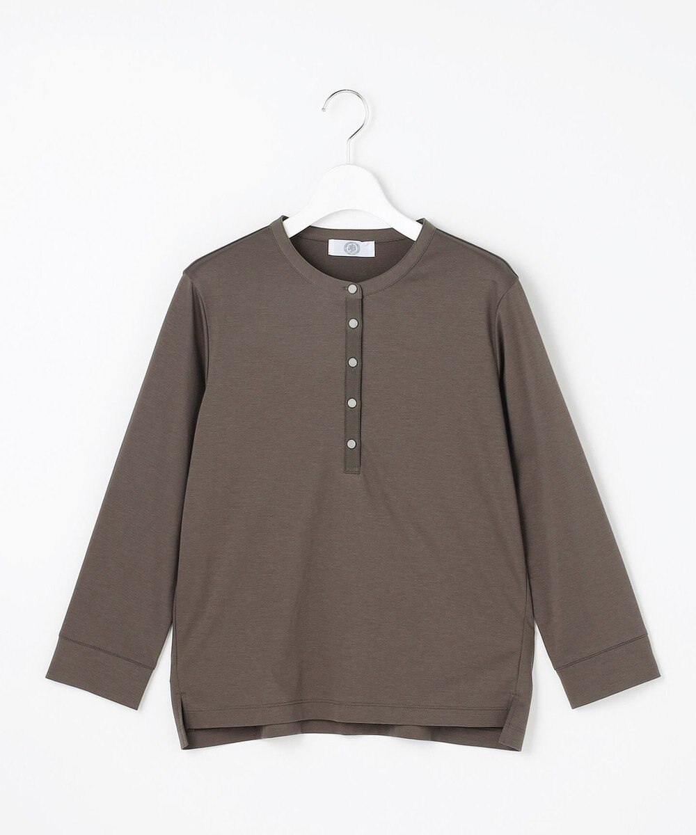 J.PRESS LADIES L ドライポンチ ヘンリーネック カットソー 
