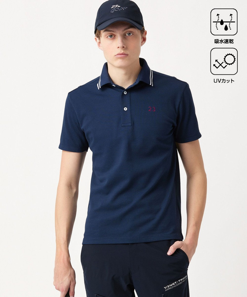 23区GOLF 【MEN】【吸水速乾/UVカット】ベーシック ポロシャツ 
