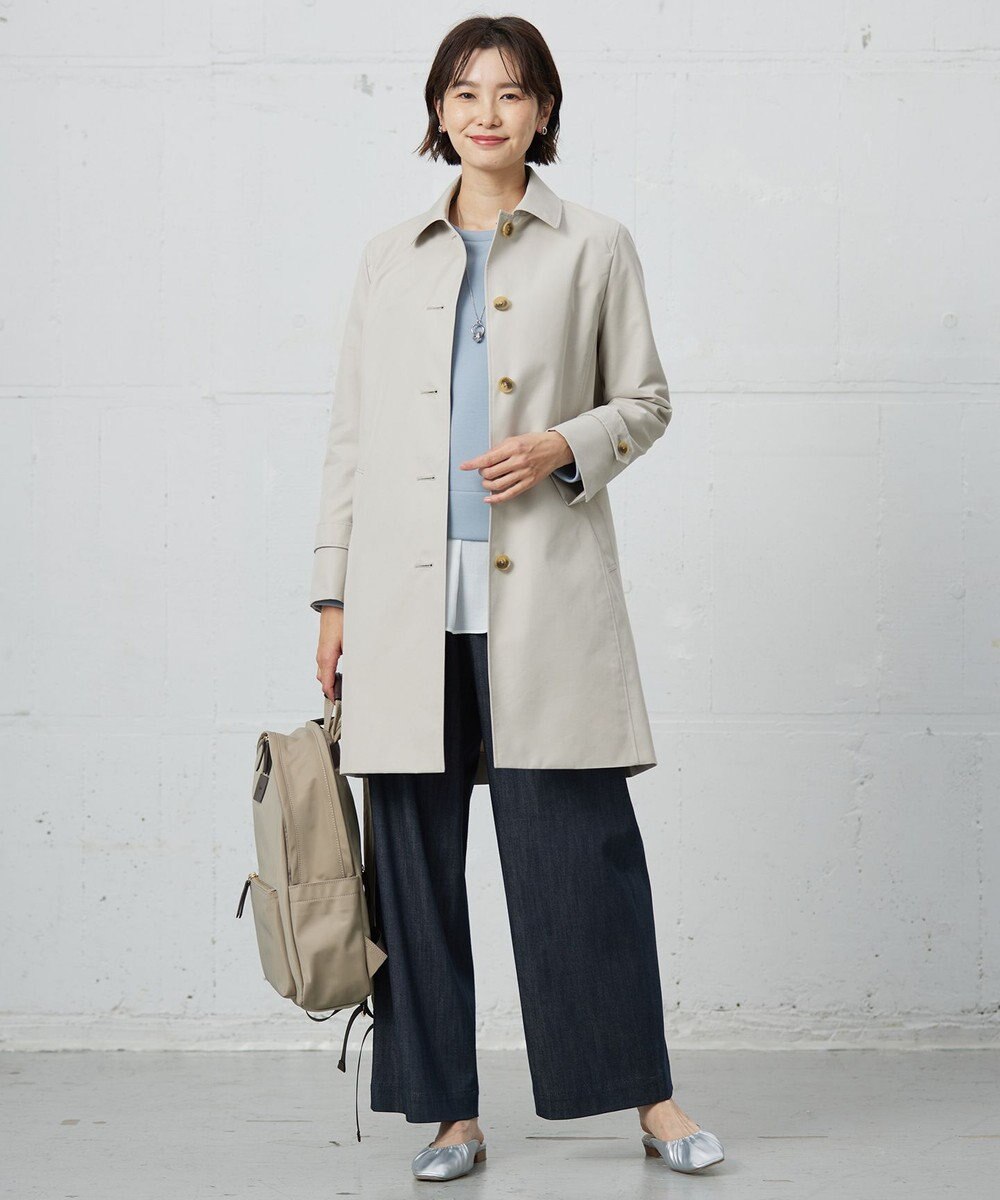 J.PRESS LADIES L 【撥水・WEB限定カラーあり】コットンポリエステル ツイル ロング コート 