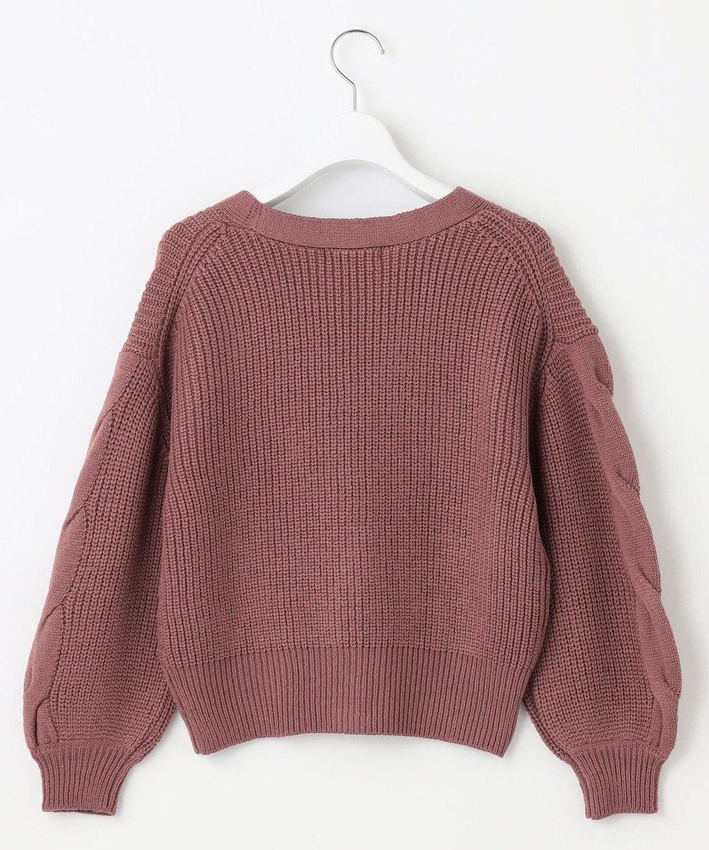 Feroux 【洗える】サイドケーブルバルキー カーディガン 