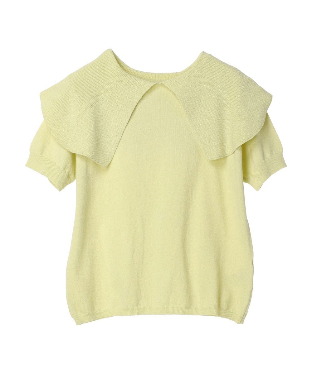 CRAFT STANDARD BOUTIQUE ＢＩＧカラー半袖ニットプルオーバー 