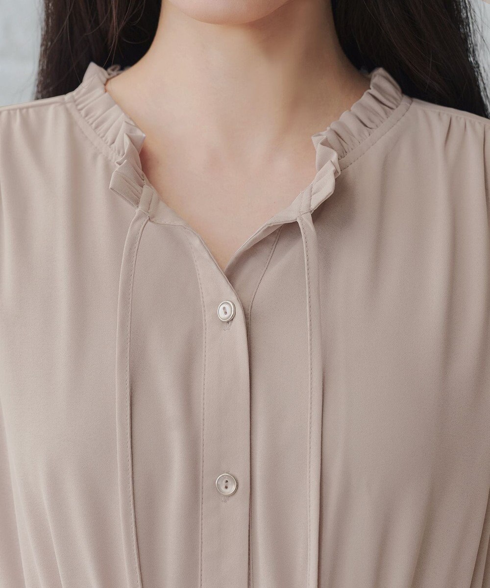 Tiaclasse L 襟フリルリボンワンピース 