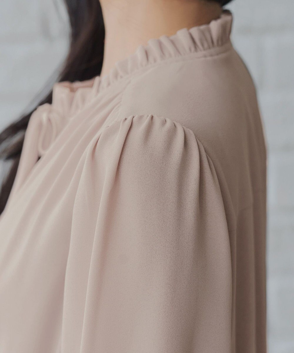 Tiaclasse L 襟フリルリボンワンピース 