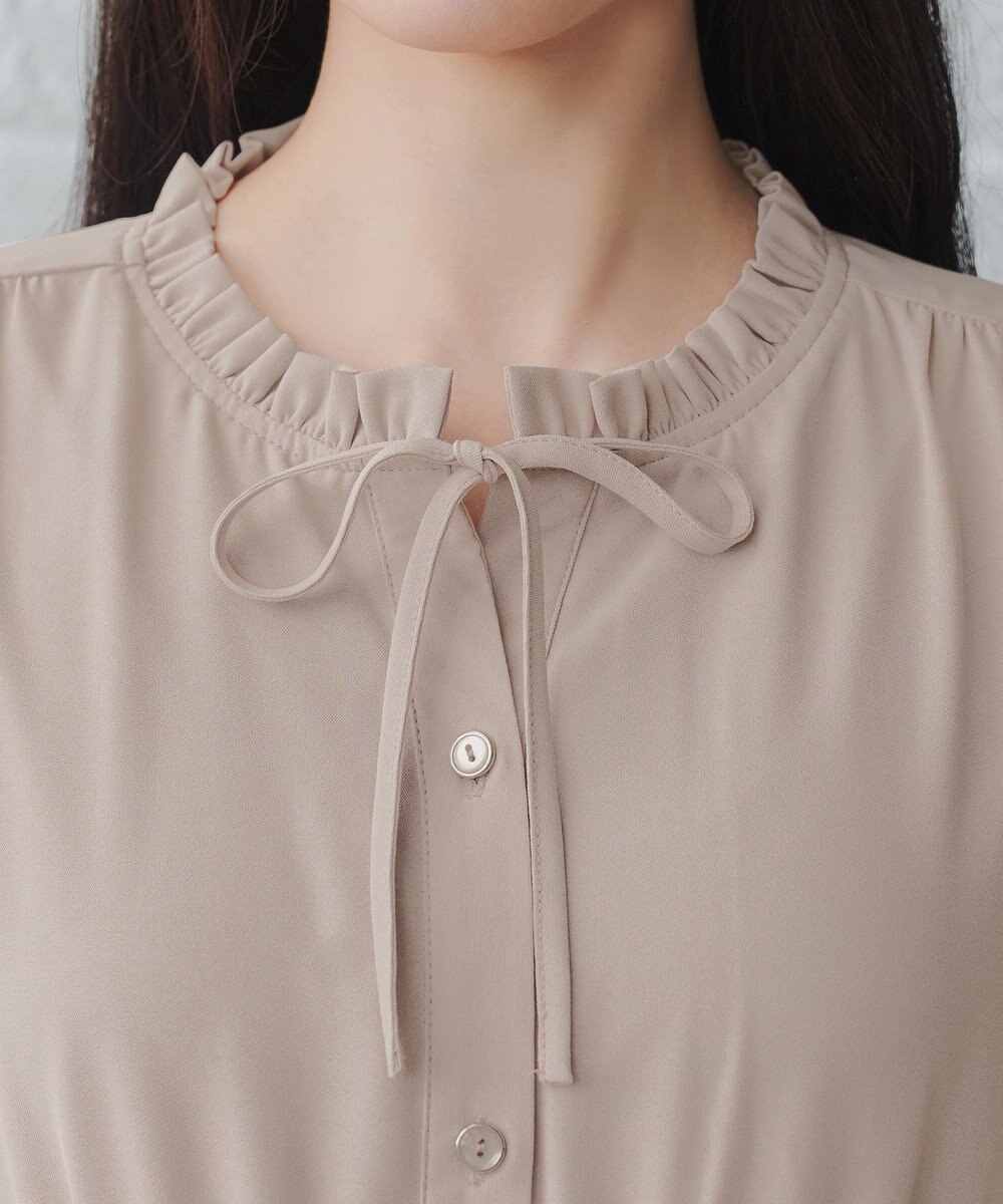 Tiaclasse L 襟フリルリボンワンピース 