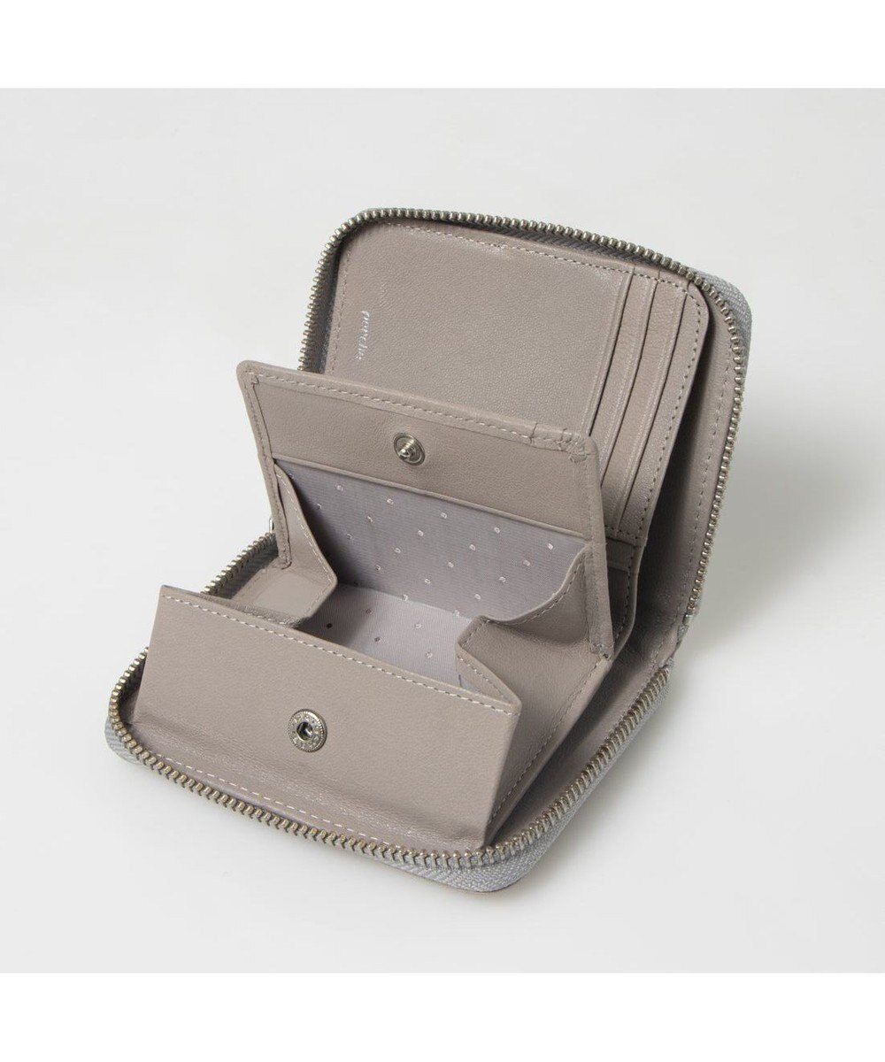 UNBILLION ペルケ perche / ボタニカルフラワー刺繍ラウンドパームフィットウォレット 