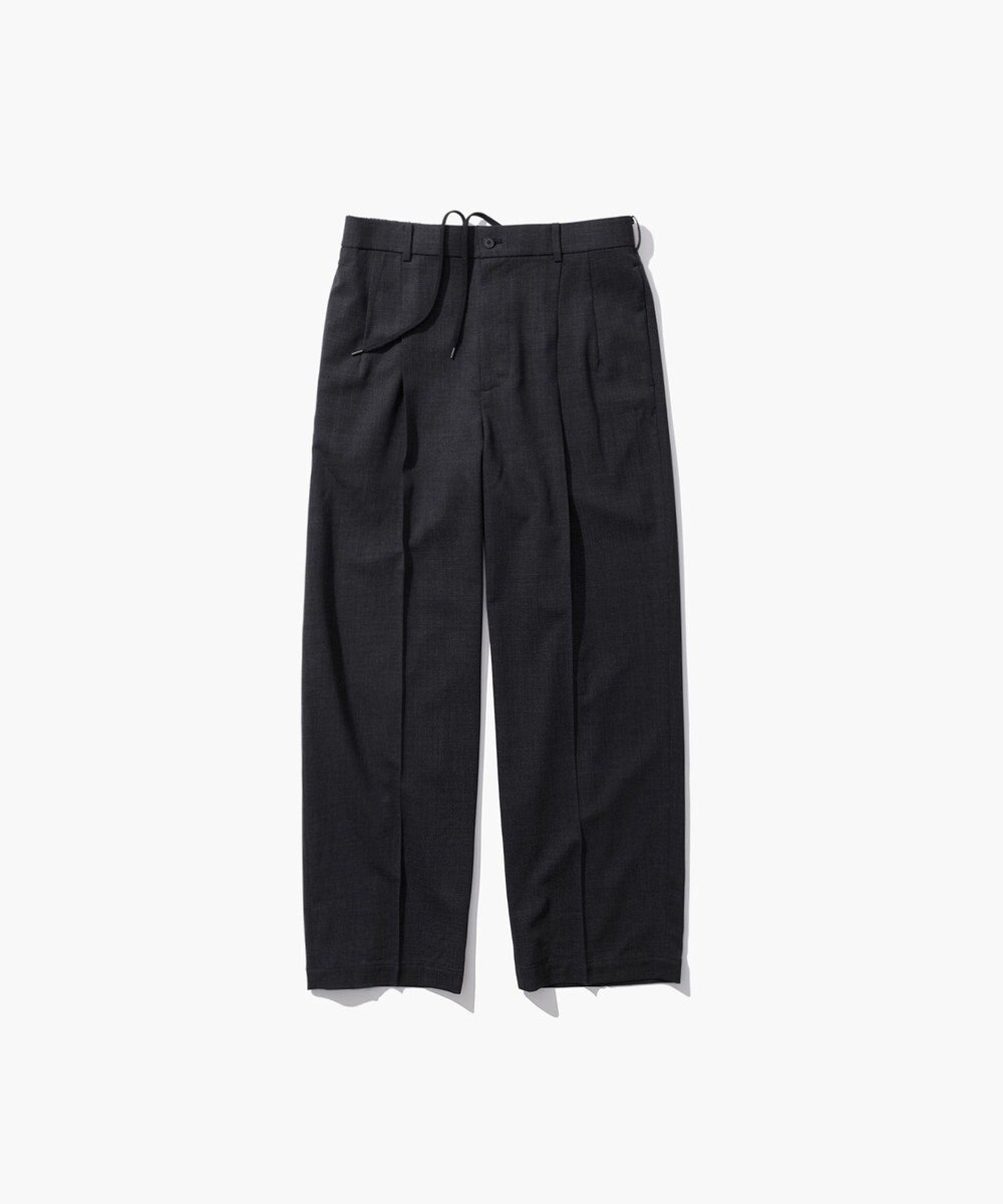 ATON TWIST WOOL GAUZE | ツータックイージーパンツ - UNISEX 