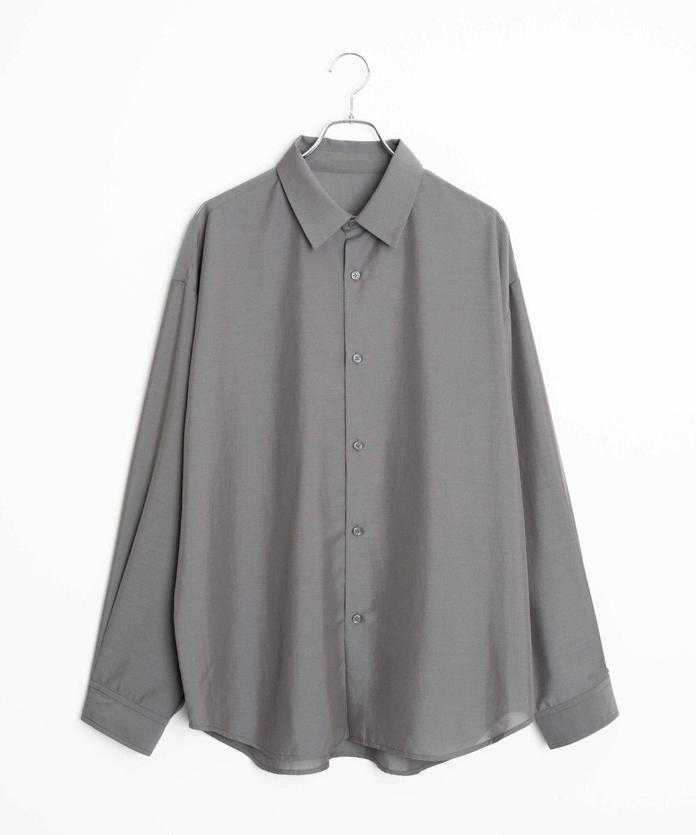 WEGO 【ユニセックス着用ITEM/SMLサイズ展開/冷房対策/紫外線対策】シアーBIGシャツ 