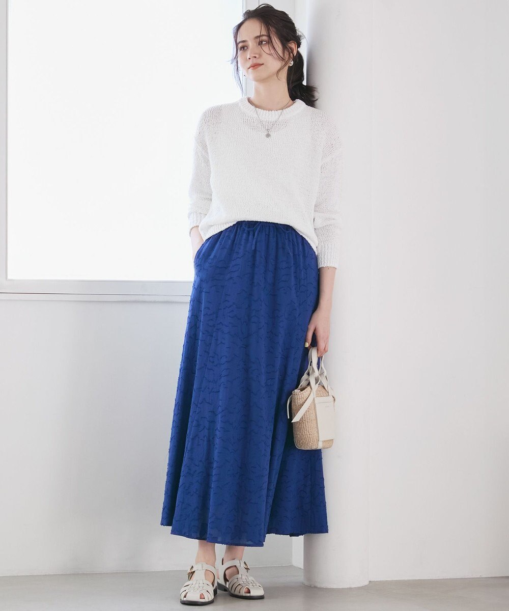 23区 【SLOW/一部店舗限定】リボンヤーン クルーネック ニット 