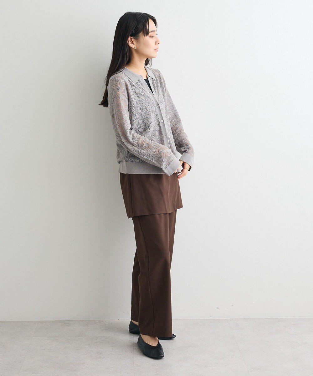 CRAFT STANDARD BOUTIQUE レース編みポロカーディガン 