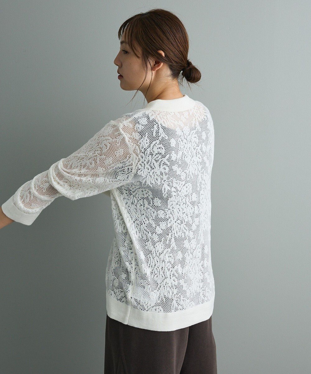 CRAFT STANDARD BOUTIQUE レース編みポロカーディガン 