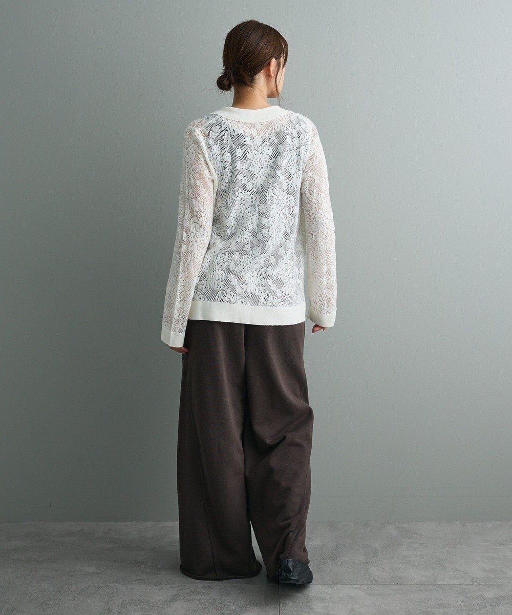 CRAFT STANDARD BOUTIQUE レース編みポロカーディガン 