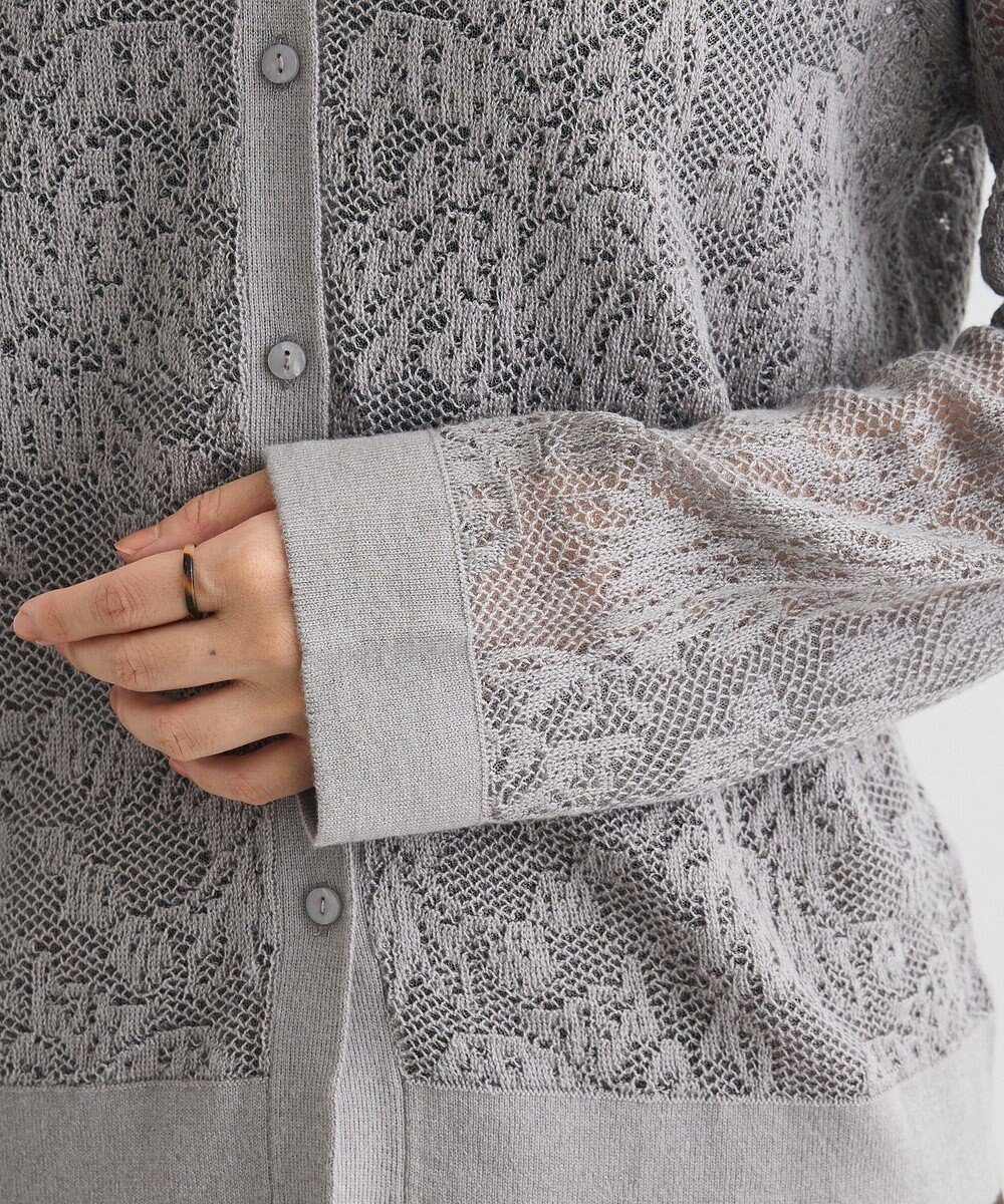 CRAFT STANDARD BOUTIQUE レース編みポロカーディガン 