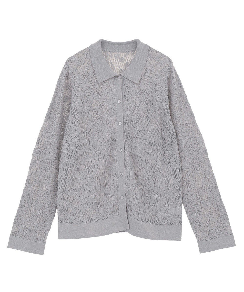 CRAFT STANDARD BOUTIQUE レース編みポロカーディガン 