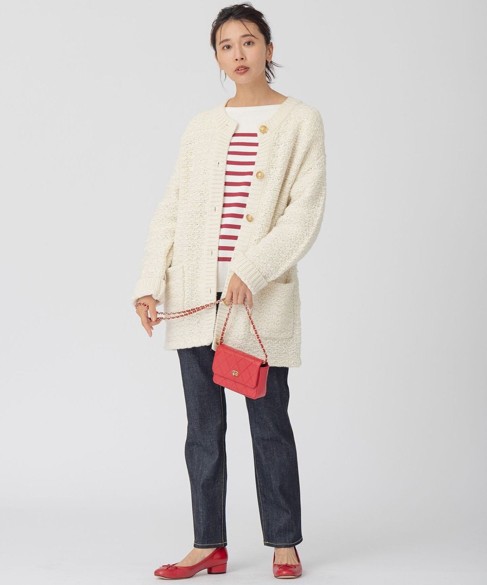 23区 L 【洗える】BUGIS シングルジャージー ボーダー カットソー 