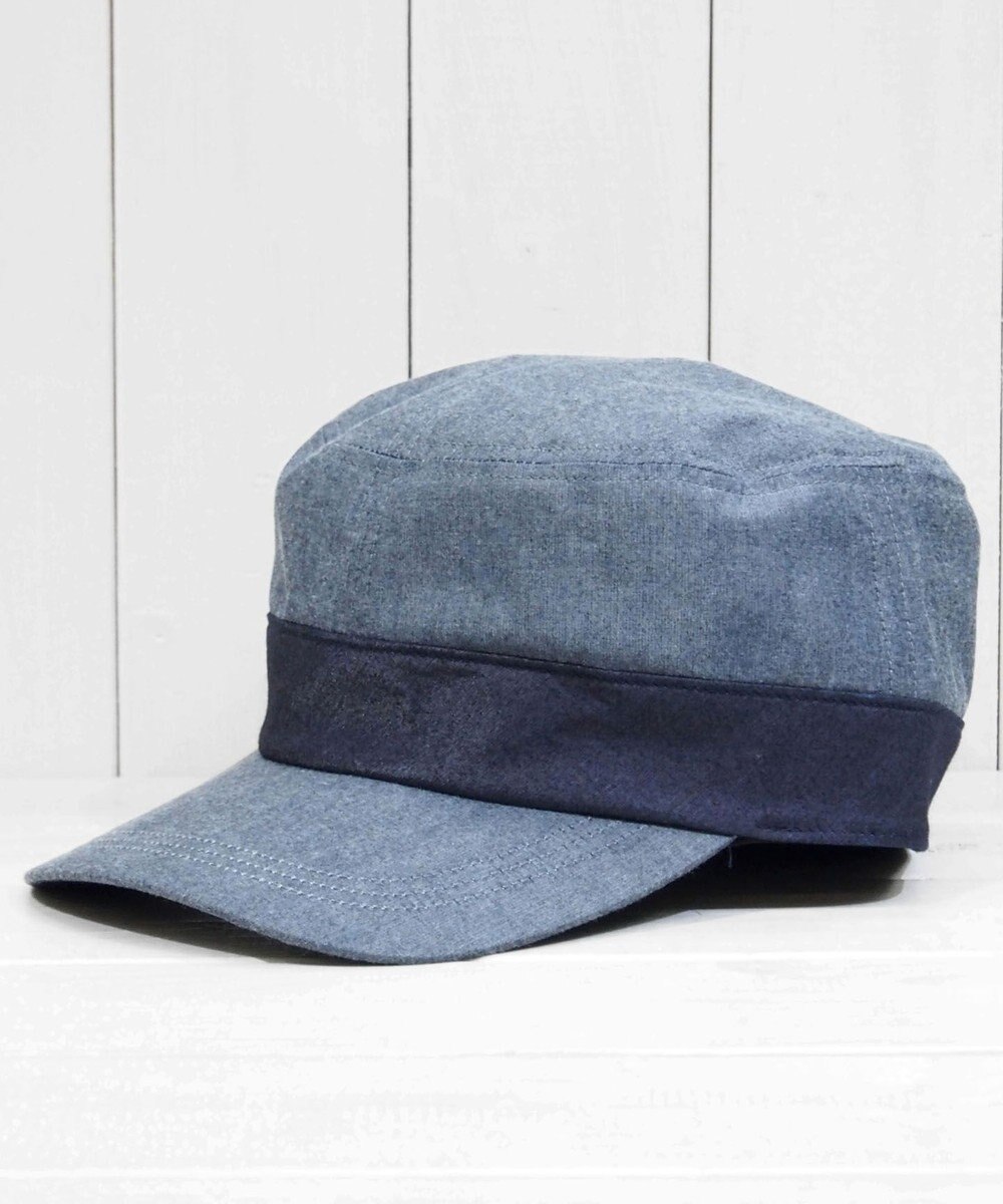 石田製帽 【UNISEX】備後デニム キャップ 