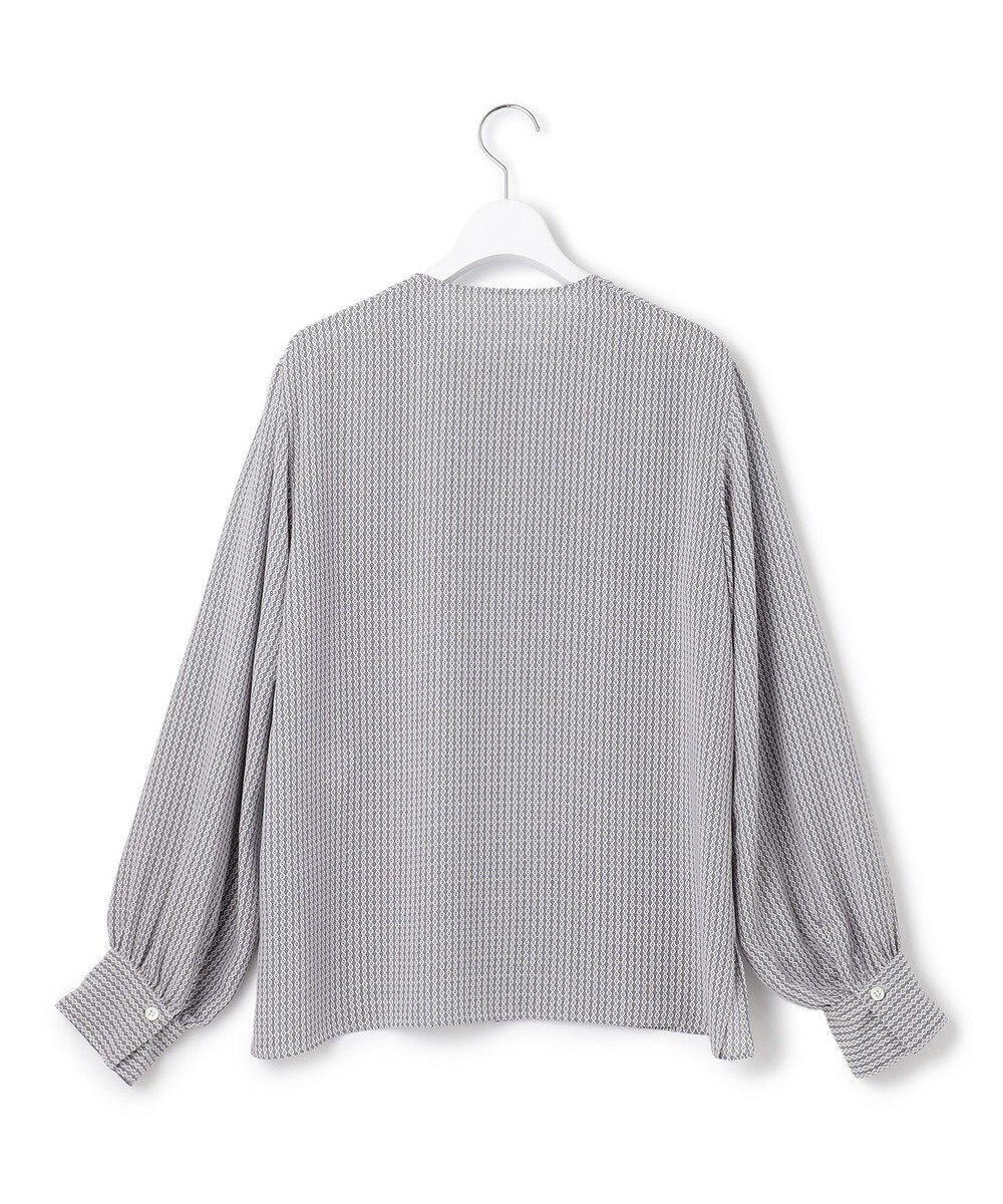 23区 L 【洗える】ヴィンテージ プリント ピンタック ブラウス 