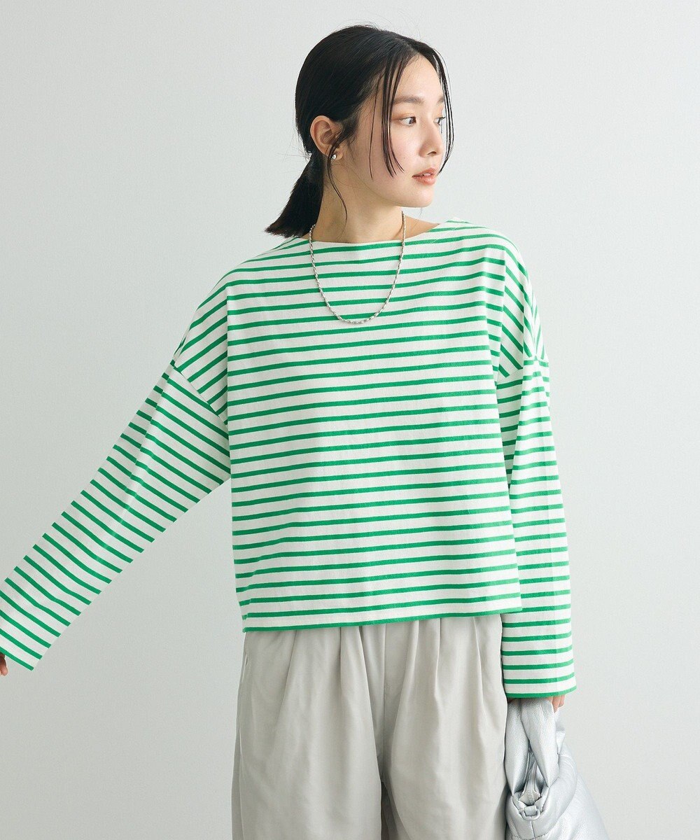 Green Parks ボックスシルエットボーダープルオーバー 