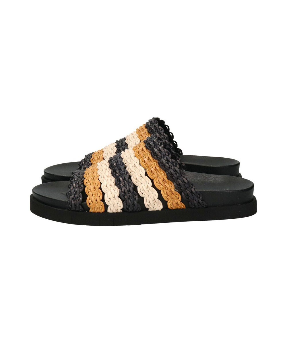 INTER-CHAUSSURES 【ANGEL ALARCON】フットベッドラフィアサンダル 