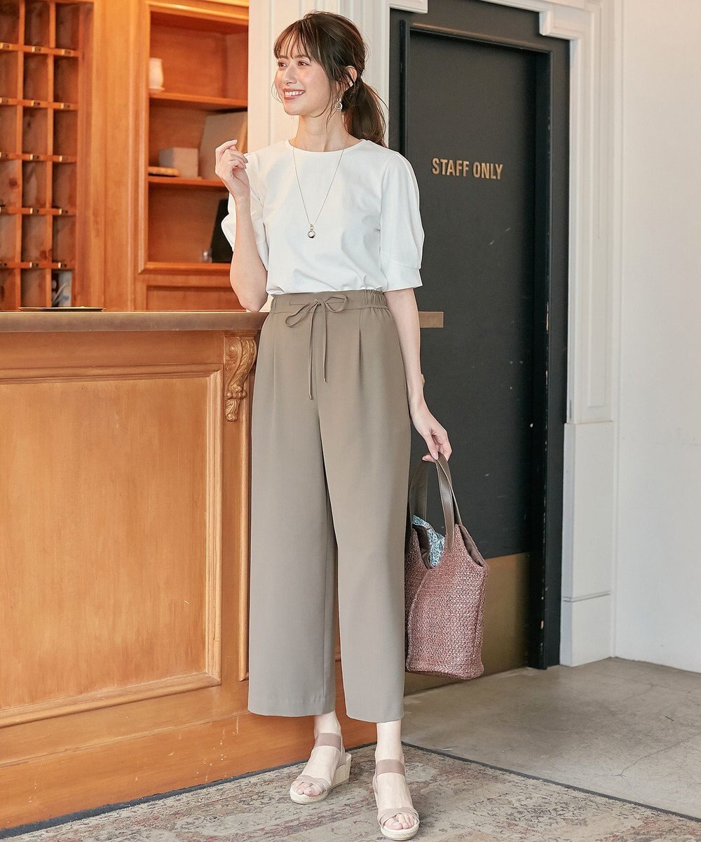 ANY SIS 【洗える】イージードロスト ワイドパンツ 